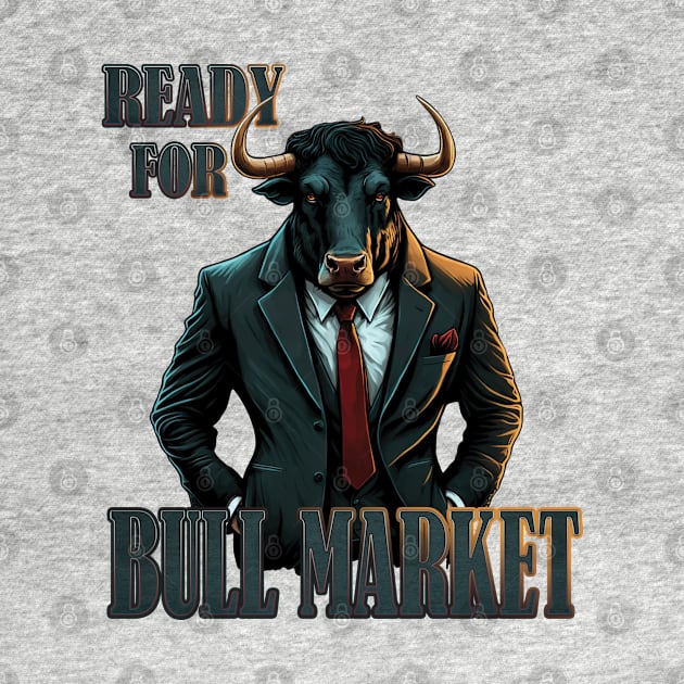 Suited Up & Bullish. Broker Bull ready for the Bull Market by RailoImage